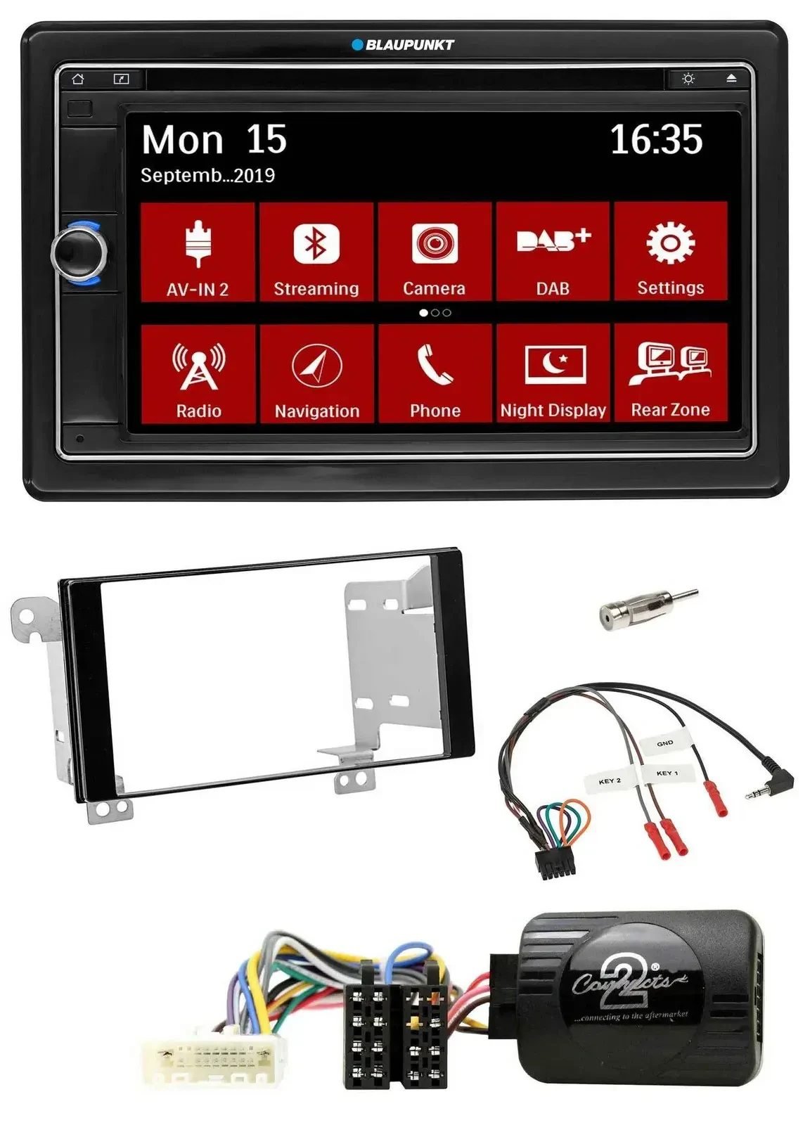 Blaupunkt 2DIN USB DAB Lenkrad Bluetooth TMC Navigation für Subaru ForesterSJ Im