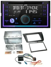 JVC MP3 USB 2DIN DAB Bluetooth CD Autoradio für Seat Altea Toledo Altea XL schwa