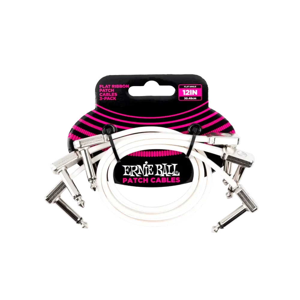 Инструментальный патч кабель ERNIE BALL 6386 - 3 кабеля/30 см.