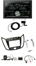 Автомагнитола Pioneer 2DIN, CD, USB, Bluetooth, DAB, для Ford C-Max (с 2011), коричневый