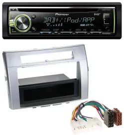 Автомагнитола для Toyota Corolla Verso (2004–2009) Pioneer CD, DAB, USB, AUX, MP3, серебристая