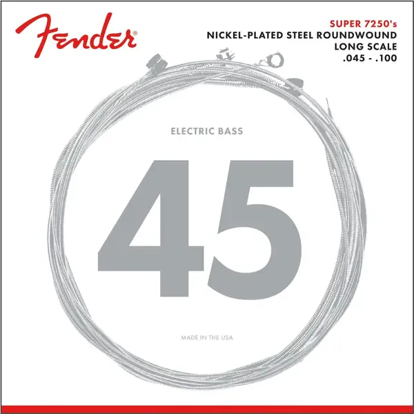 Струны для бас-гитары Fender 7250 Nickel Plated Steel Long Scale 045-100