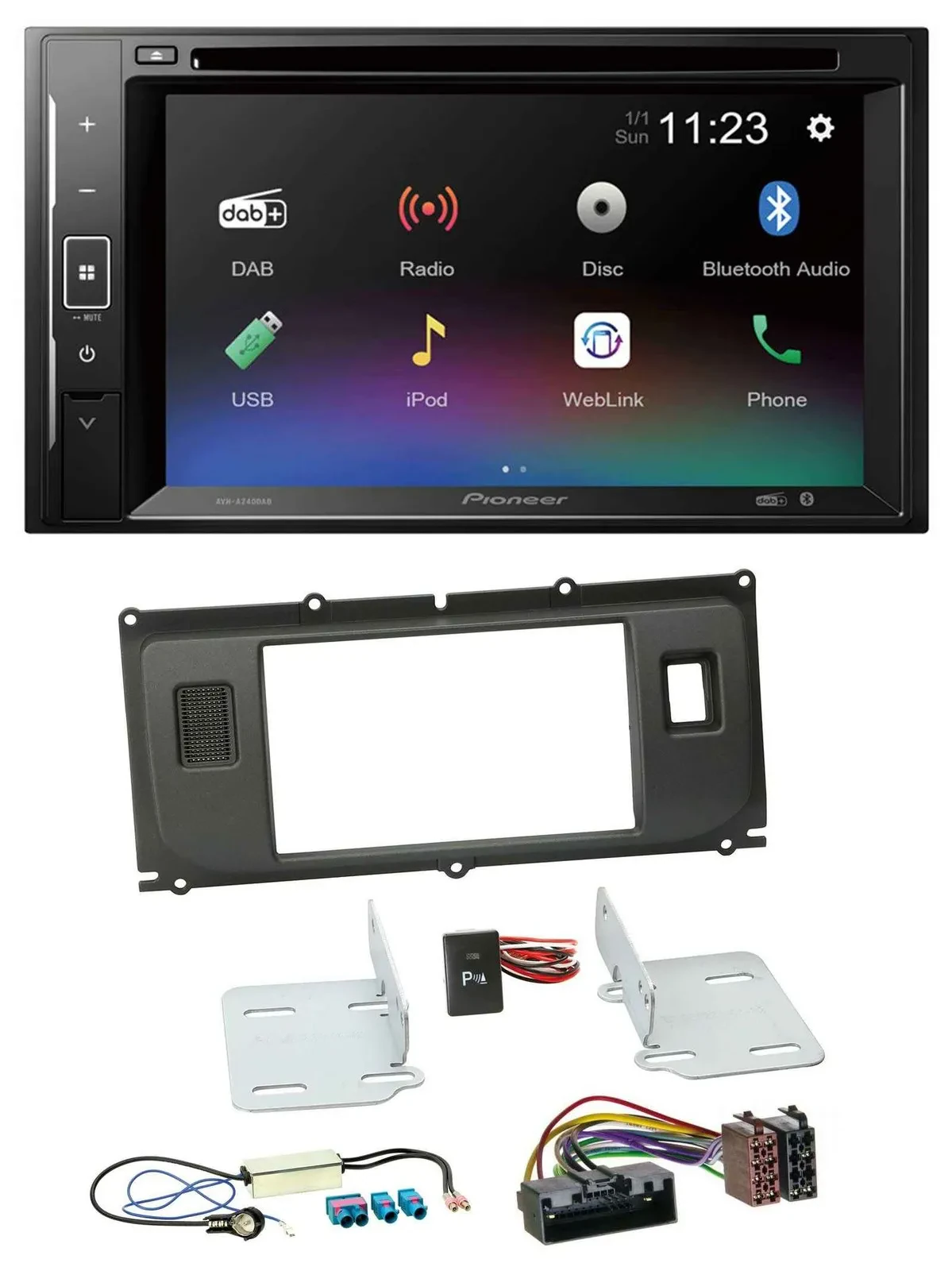 Pioneer Bluetooth MP3 USB 2DIN DAB DVD Autoradio für Land Rover Evoque ab 2011