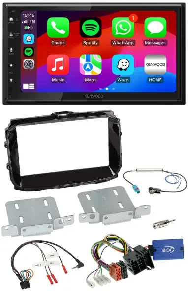 Kenwood Lenkrad USB DAB 2DIN Bluetooth Autoradio für Alfa Giulietta ISO 2013-202