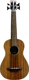 Luna UKE BARI BASS KOA FL Acoustic Electric Fretless 4-String Ukulele Bass w/Bag