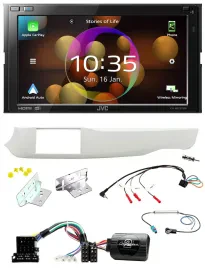 JVC DAB Lenkrad 2DIN Bluetooth USB Autoradio für Alfa Giulietta 10-14 940 weiss