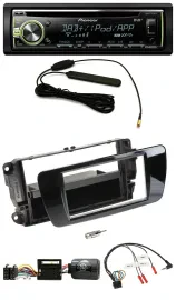 Автомагнитола Pioneer CD USB MP3 DAB для Seat Ibiza, совместимая с кнопками на руле, чёрный (рояльный лак)