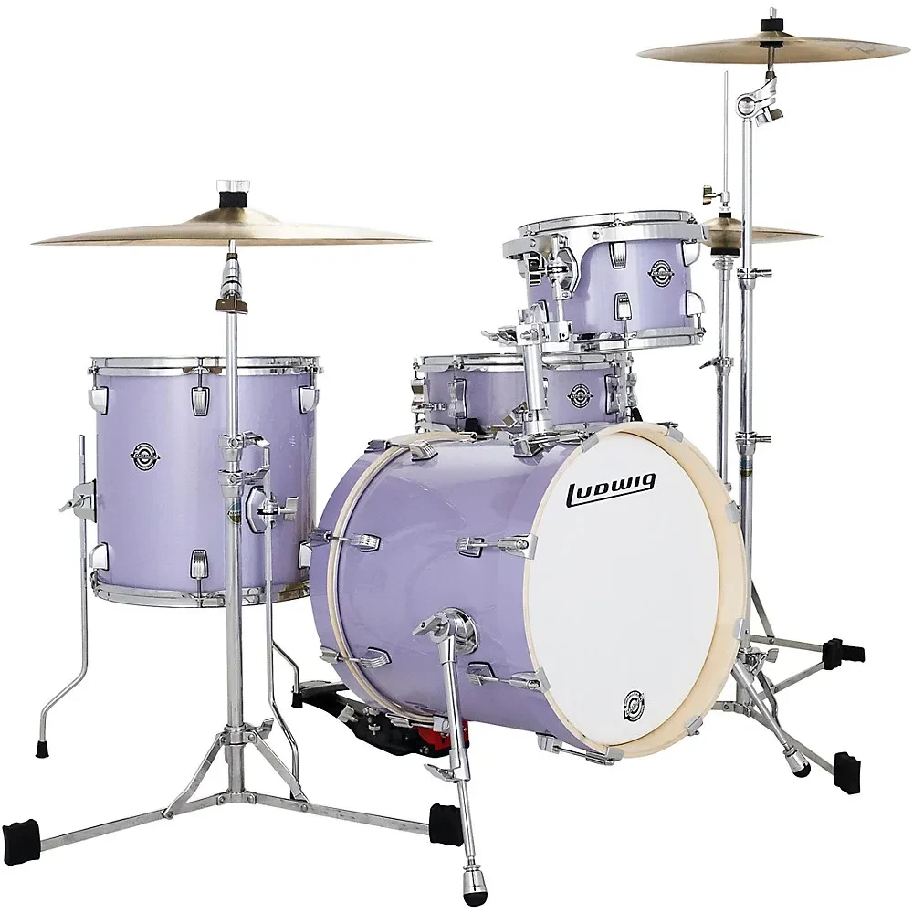 Барабанная установка Ludwig Breakbeats by Questlove 16x14/10x7/13x13/14x5, Lilac Sparkle (набор, 4 шт.) с сумками