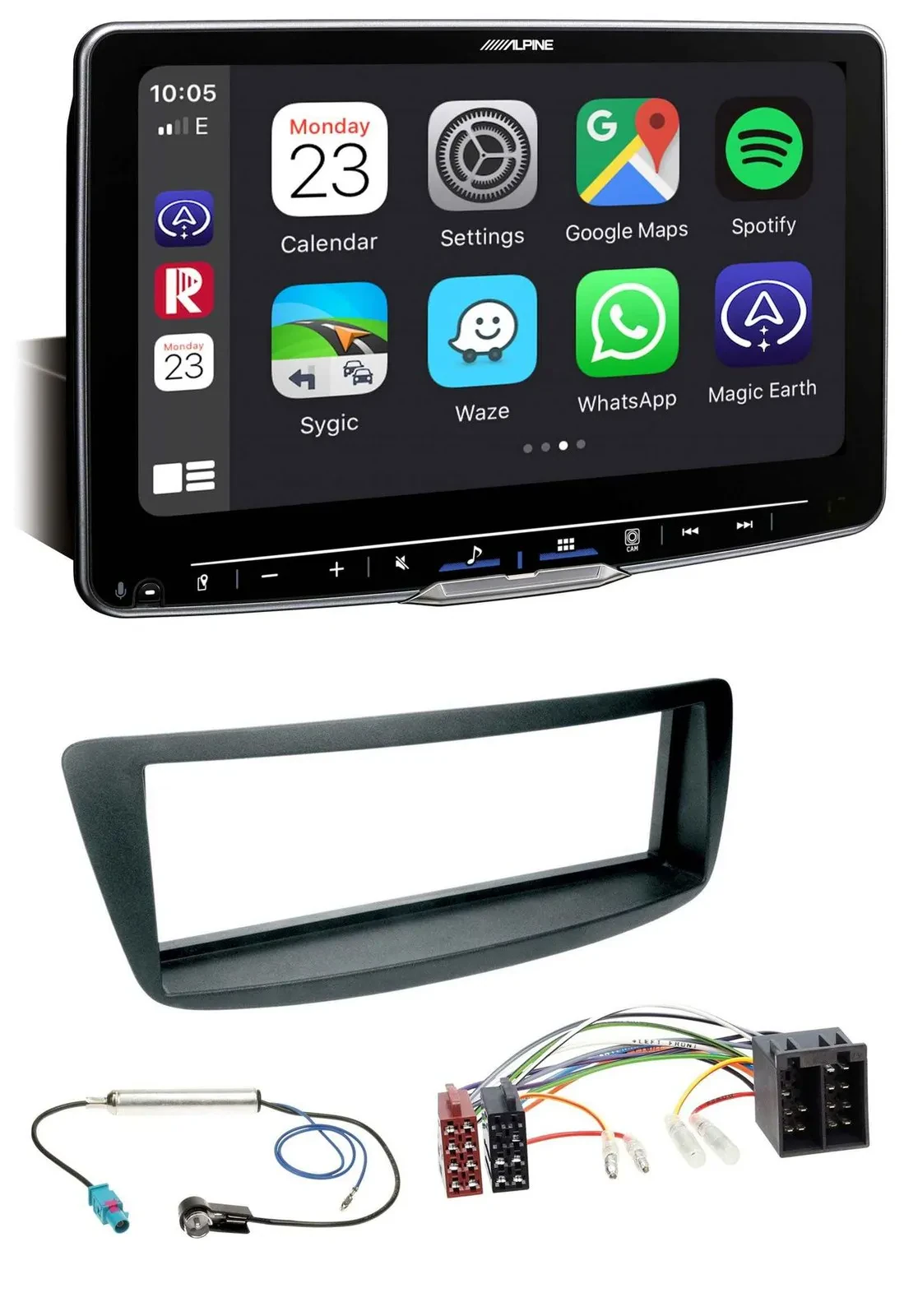 Alpine Bluetooth MP3 USB DAB Autoradio für Citroen C1 Peugeot 107 Fakra Phantome
