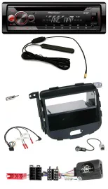 Pioneer CD USB Lenkrad DAB MP3 Autoradio für Hyundai i10 09-13 schwarz Rubber To