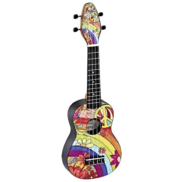 Укулеле Ortega KEIKI K2-68-L Linkshänder Sopran-Ukulele inkl. Gigbag und Zubehör