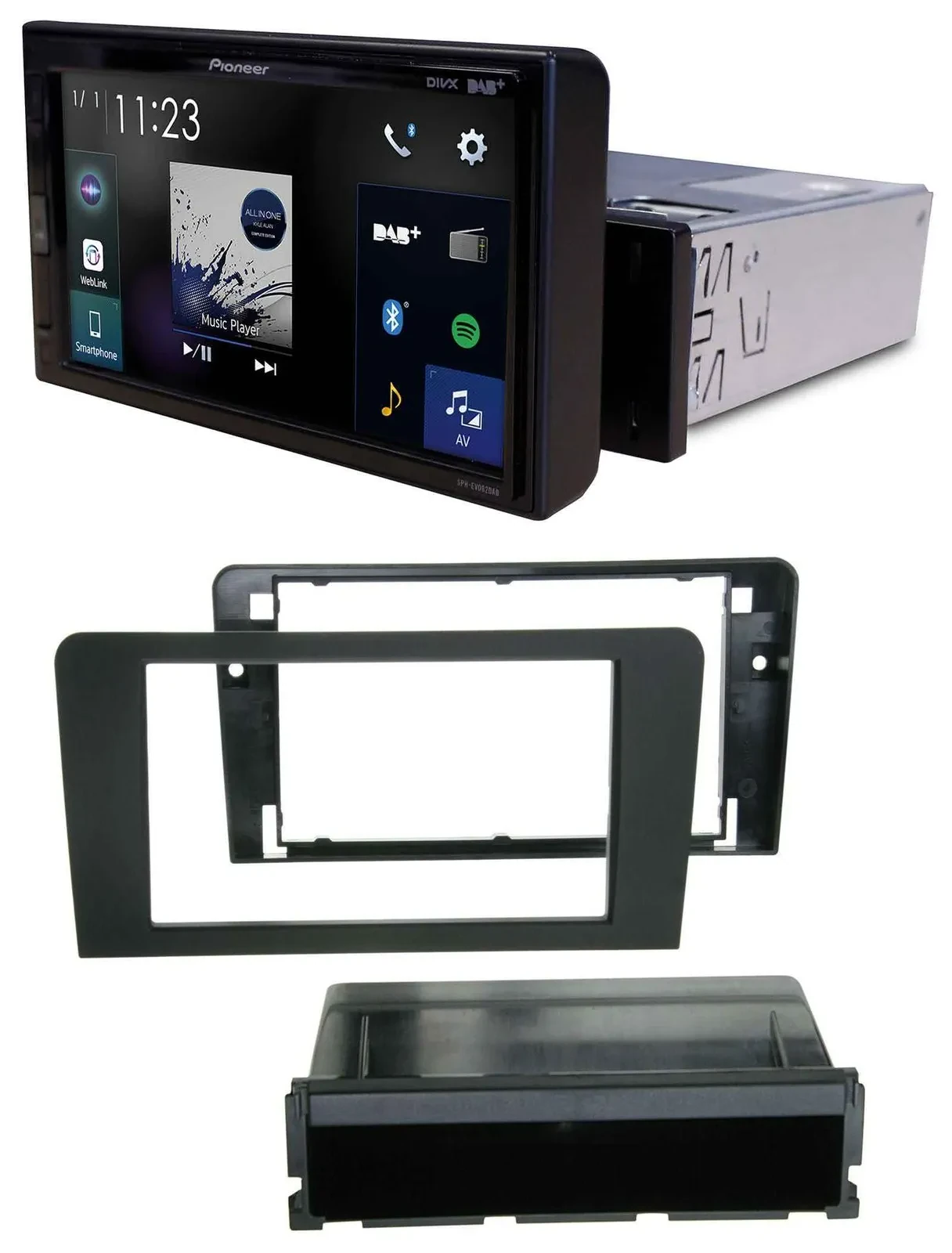 Pioneer DAB Lenkrad Bluetooth USB Autoradio für Audi A3 8P 03-12 Bose Aktivsyste