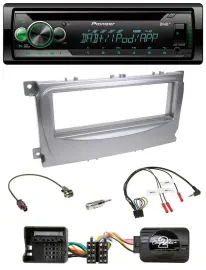 Автомагнитола Pioneer USB MP3 DAB CD для Ford S-Max/Mondeo (2007–2014), серебристая