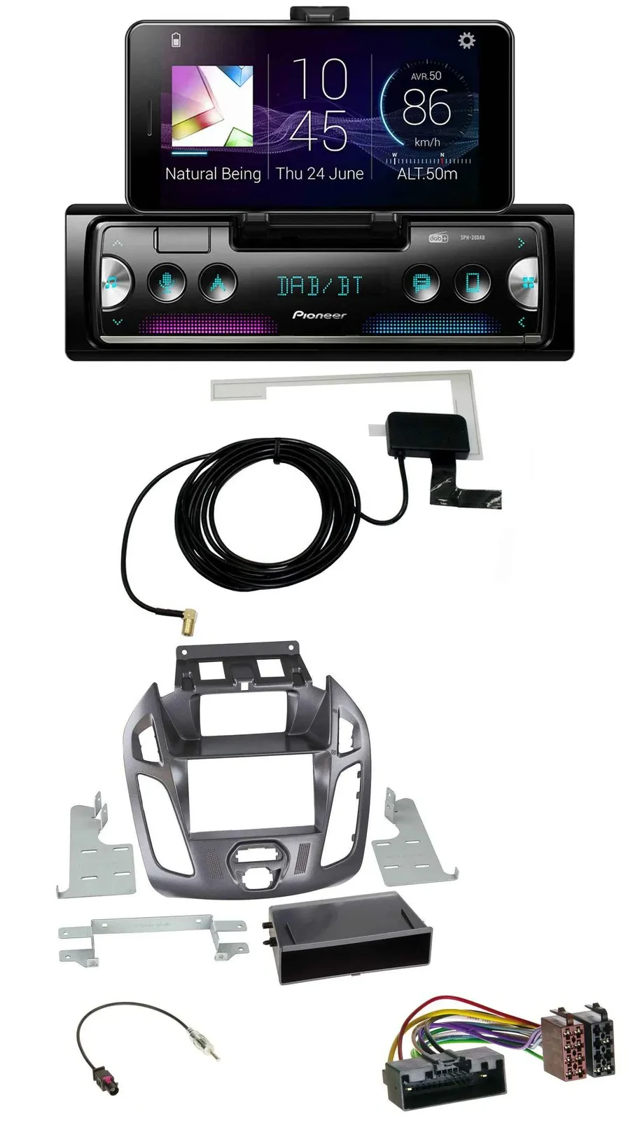 Автомагнитола для Ford Transit Connect 2012–2018 Pioneer Display P DAB, Bluetooth, MP3, USB