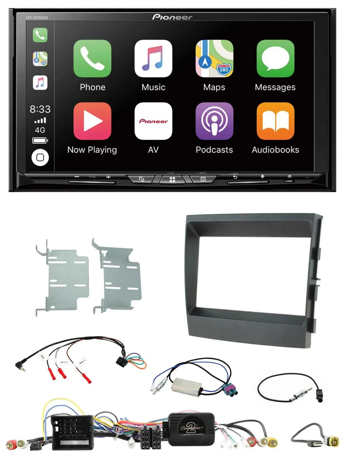 Pioneer 2DIN Lenkrad USB DAB DVD Bluetooth Autoradio für Porsche Panamera 2009-2