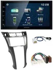 Kenwood 2DIN Bluetooth MP3 USB DAB Autoradio für Toyota Yaris (2007-2011)