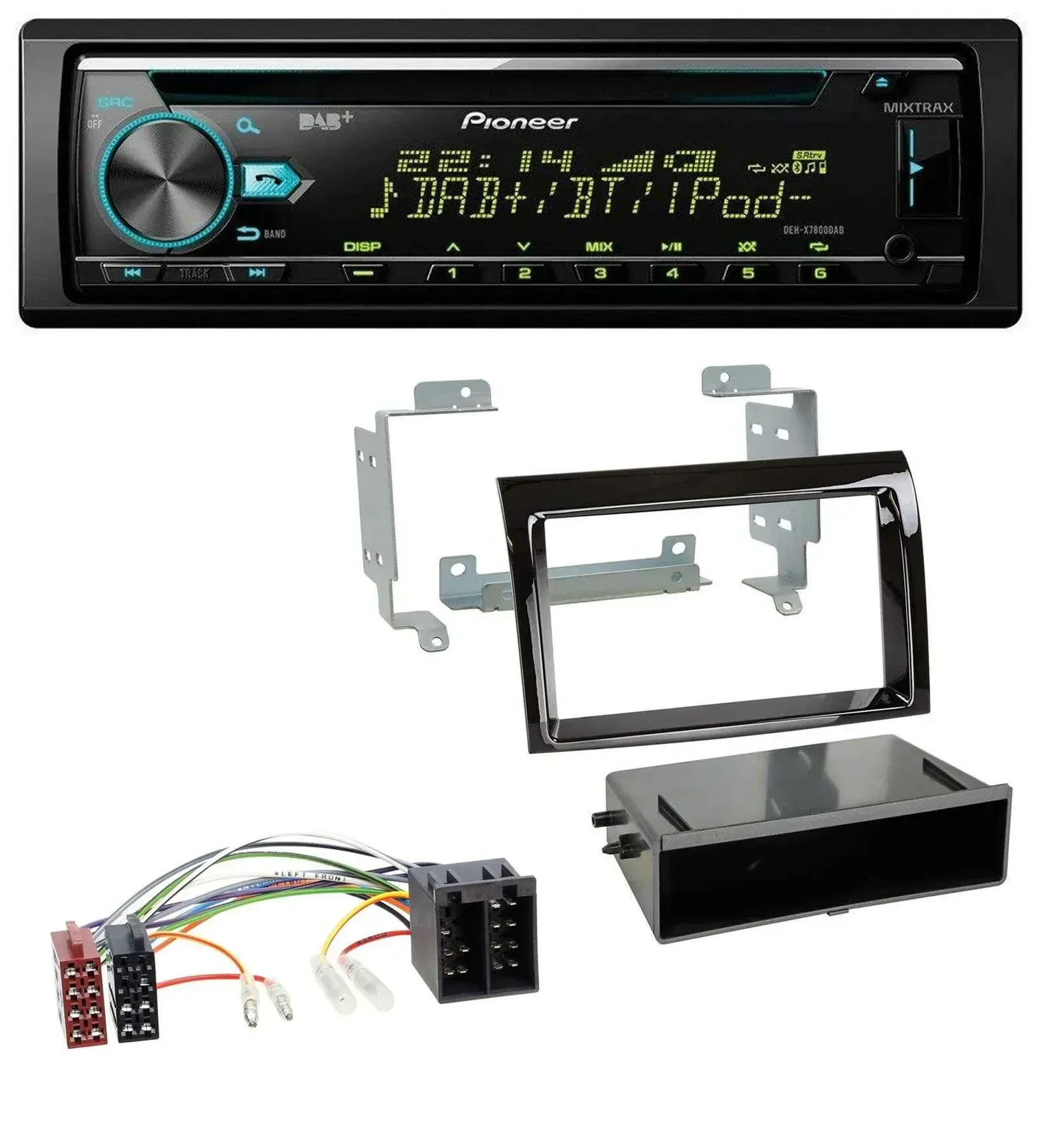 Автомагнитола для Fiat Ducato (2006–2010) Pioneer DAB, CD, USB, Bluetooth, MP3, черный глянец