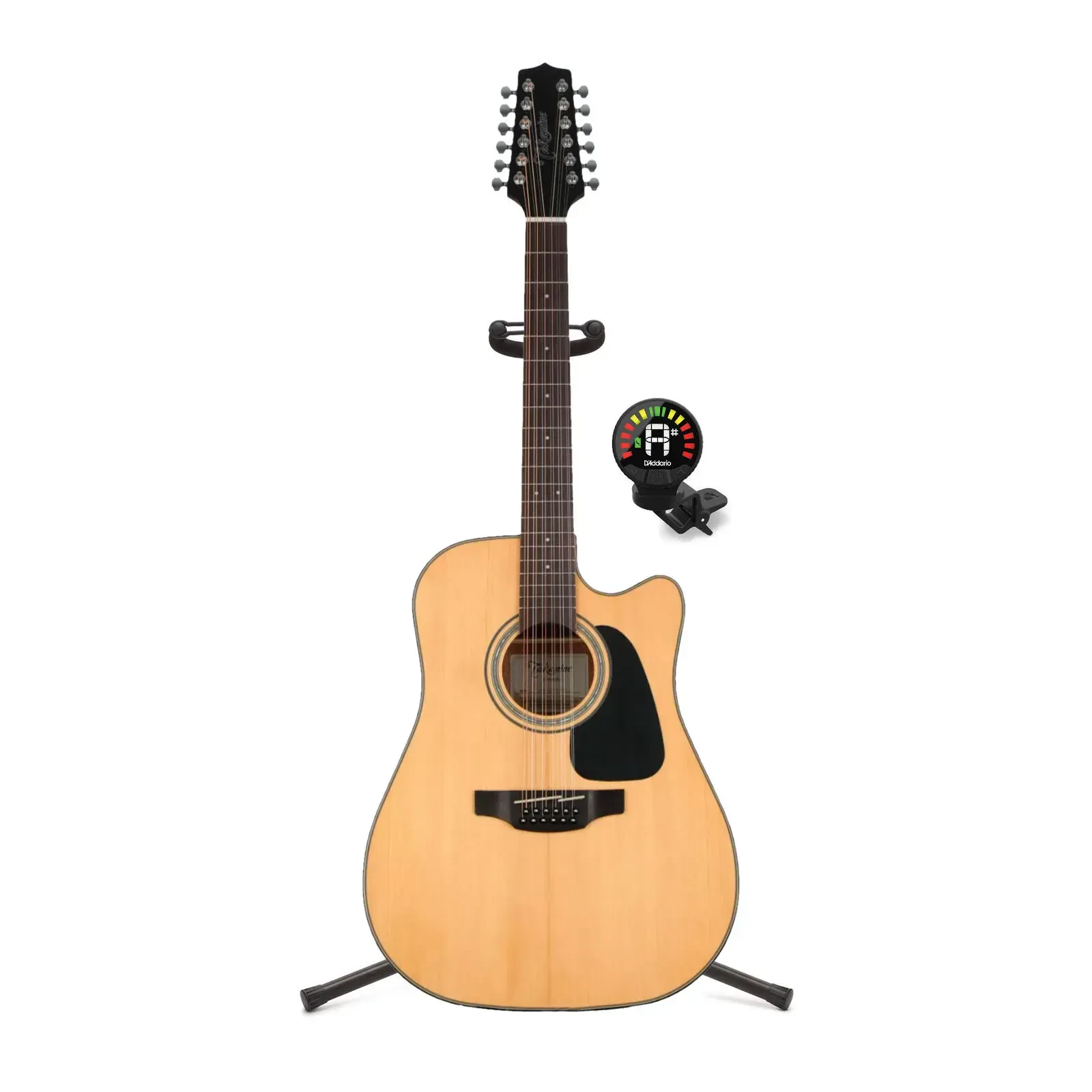 Takamine GD30CE 12NAT Dreadnought Cutaway 12 String Guitar Natural Bundle