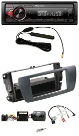 Автомагнитола Pioneer 1 DIN, DAB, USB, для Seat Ibiza, чёрный
