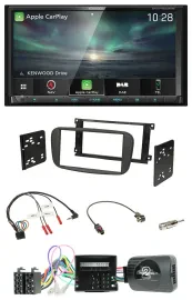 Kenwood Bluetooth USB 2DIN Lenkrad TMC DAB Navigation für Ford S-Max Mondeo Can-