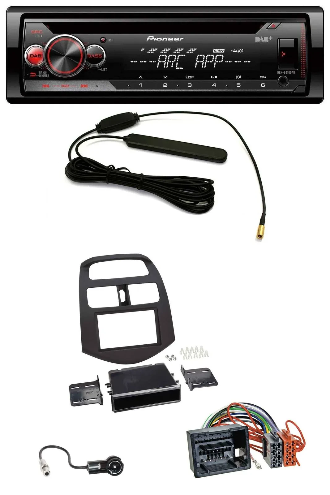 Pioneer CD USB AUX DAB MP3 Autoradio für Chevrolet Spark (ab 2013)