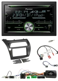 Автомагнитола для Honda Civic 2006–2012 Pioneer 2-DIN, DAB, Bluetooth, USB, CD, совместима с кнопками на руле