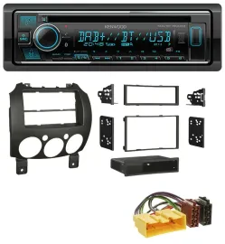 Автомагнитола Kenwood MP3 Bluetooth DAB USB CD для Mazda 2 (с 2007)