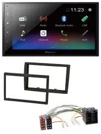 Pioneer USB Bluetooth DAB 2DIN MP3 Autoradio für Citroen Jumper 11-21 Peugeot Bo