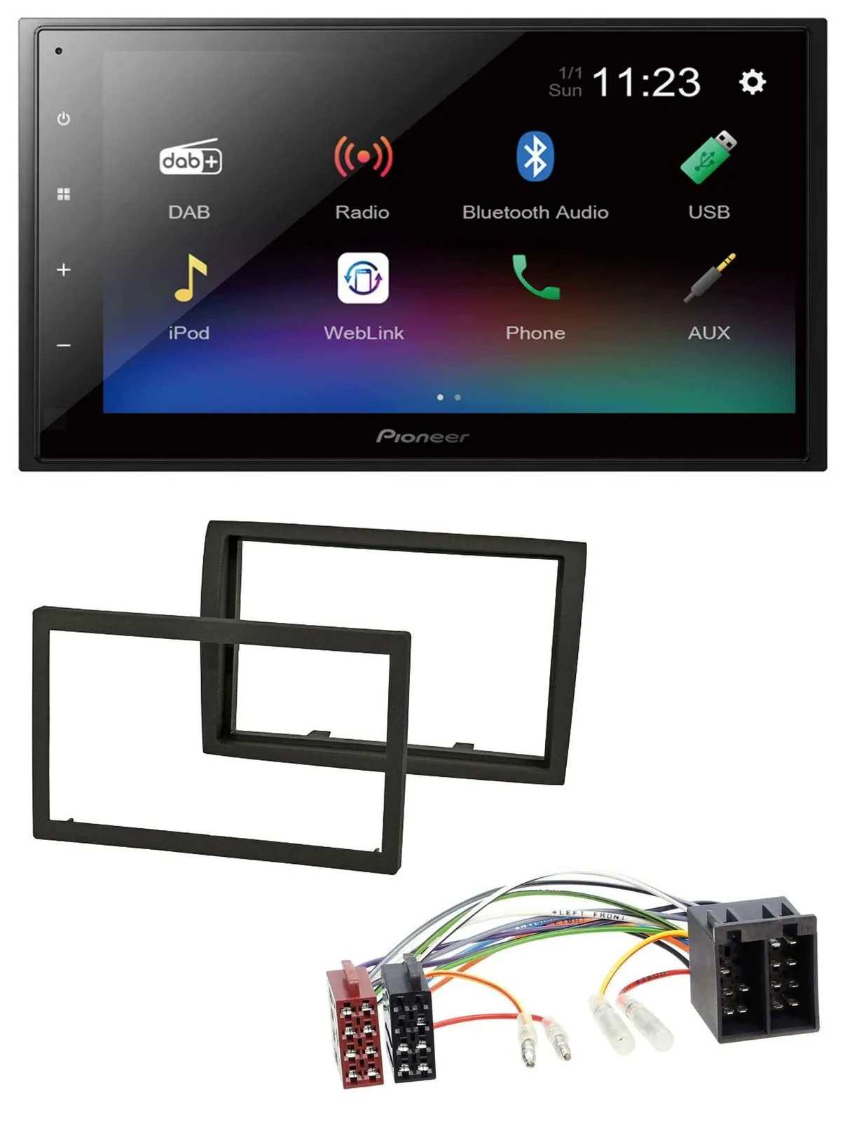 Pioneer USB Bluetooth DAB 2DIN MP3 Autoradio für Citroen Jumper 11-21 Peugeot Bo
