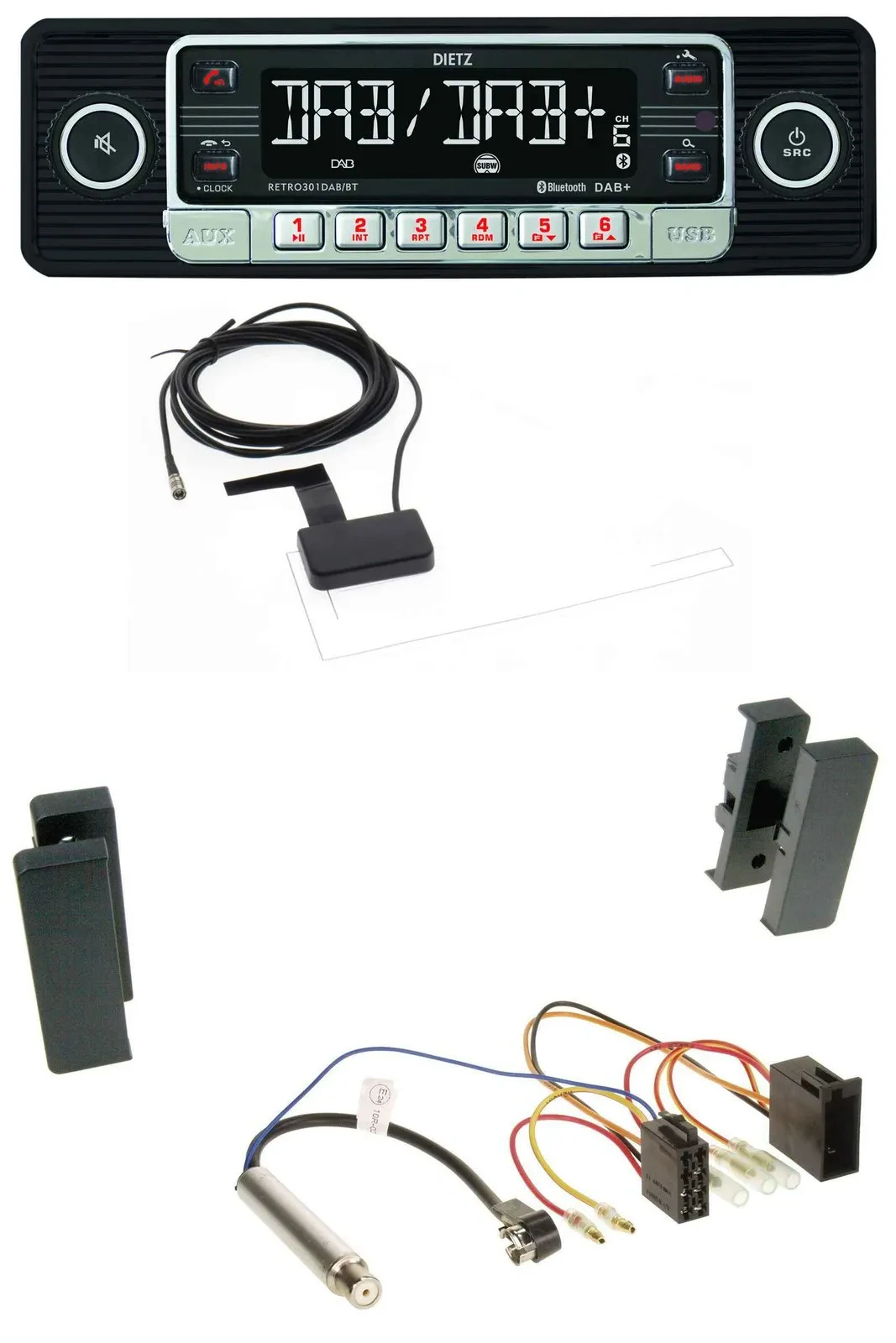 Dietz DAB Bluetooth USB MP3 Autoradio für Seat Leon, Toledo (1998-2006)