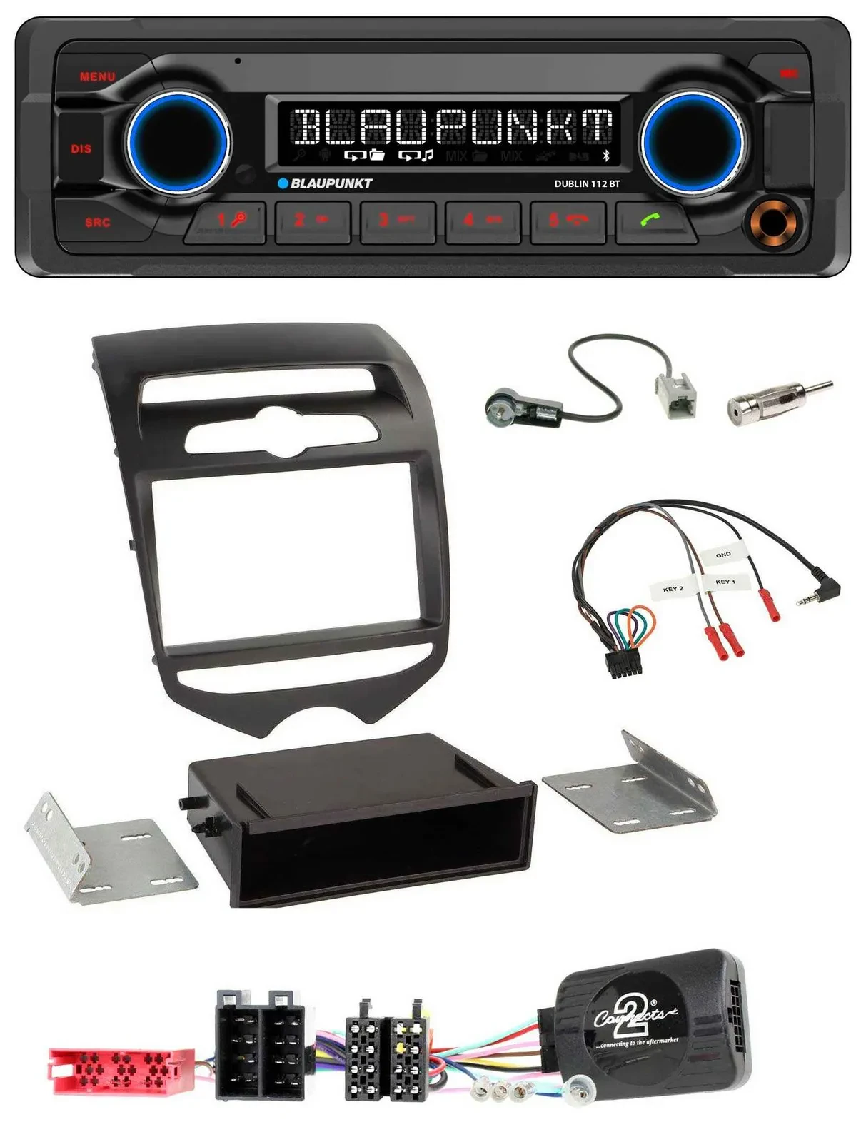 Blaupunkt MP3 Bluetooth USB Lenkrad Autoradio für Hyundai ix20 ab 2010 man. Klim