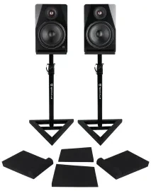 Студийный монитор Rockville APM8D v2 8" активный, USB, Bluetooth (набор, пара) со стойками