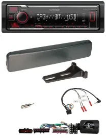 Kenwood Lenkrad Bluetooth USB DAB Autoradio für Ford Mondeo Focus anthrazit