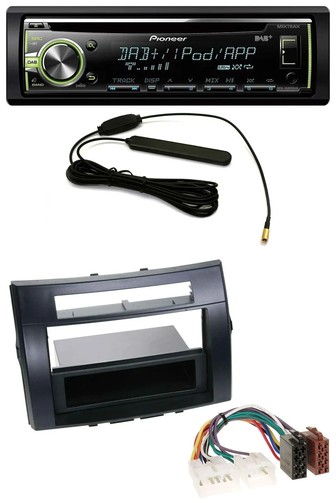 Автомагнитола Pioneer MP3/USB/CD/DAB/AUX для Toyota Corolla Verso (2004–2009) черная