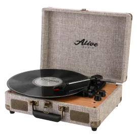 Виниловый проигрыватель Alive Audio GLAM The Canvas Edition Shadow с Bluetooth и встроенной стереосистемой
