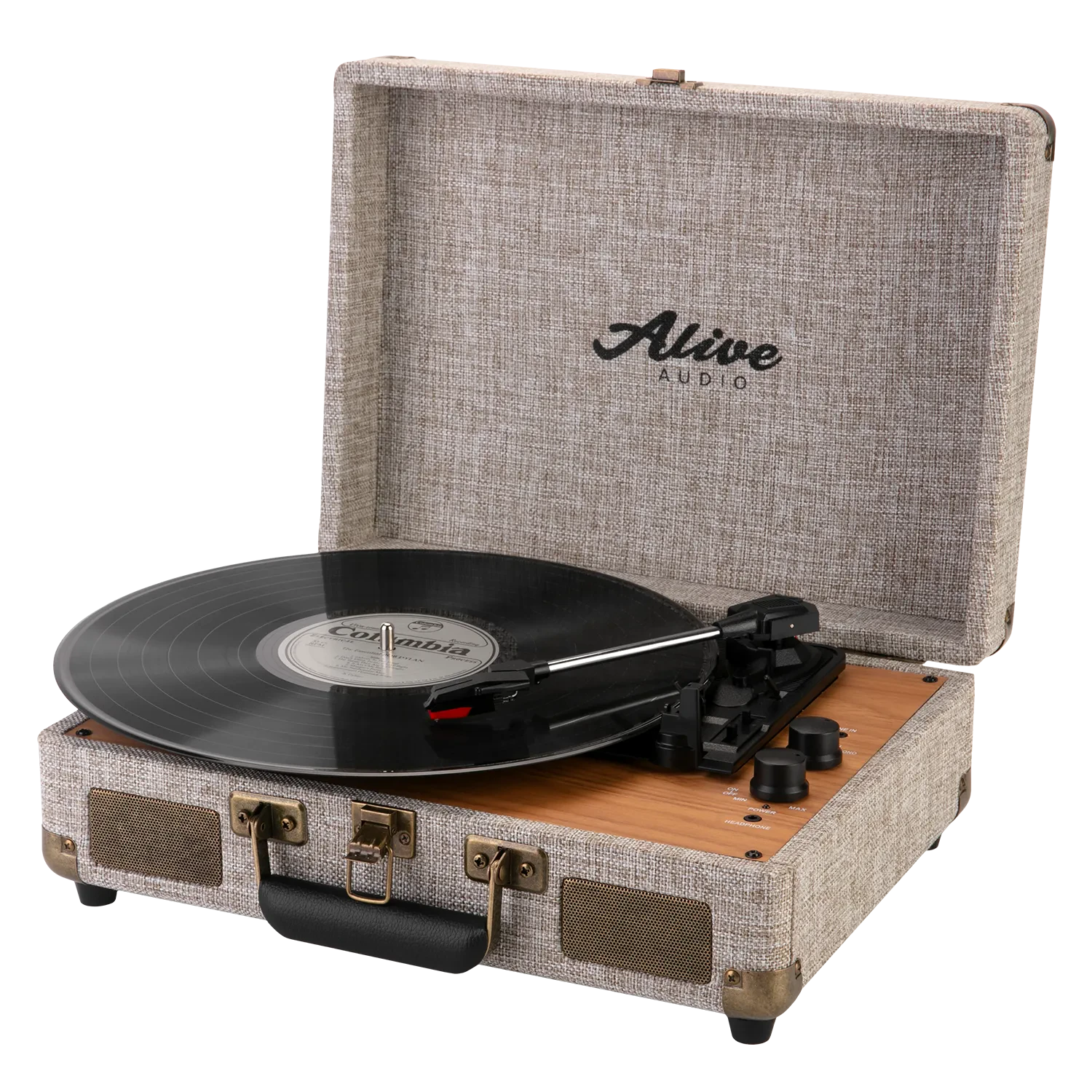Виниловый проигрыватель Alive Audio GLAM The Canvas Edition Shadow с Bluetooth и встроенной стереосистемой