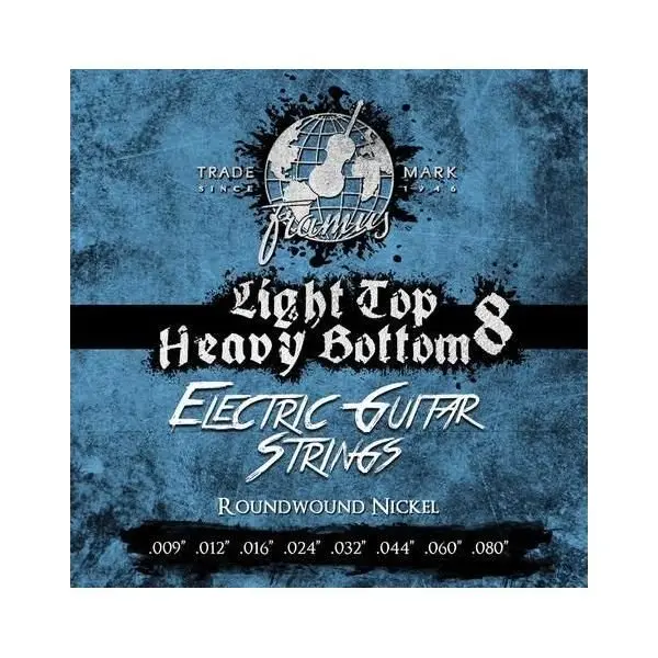 Струны для 8-струнной электрогитары Framus 45240 Blue Label 09-80 Light-Heavy