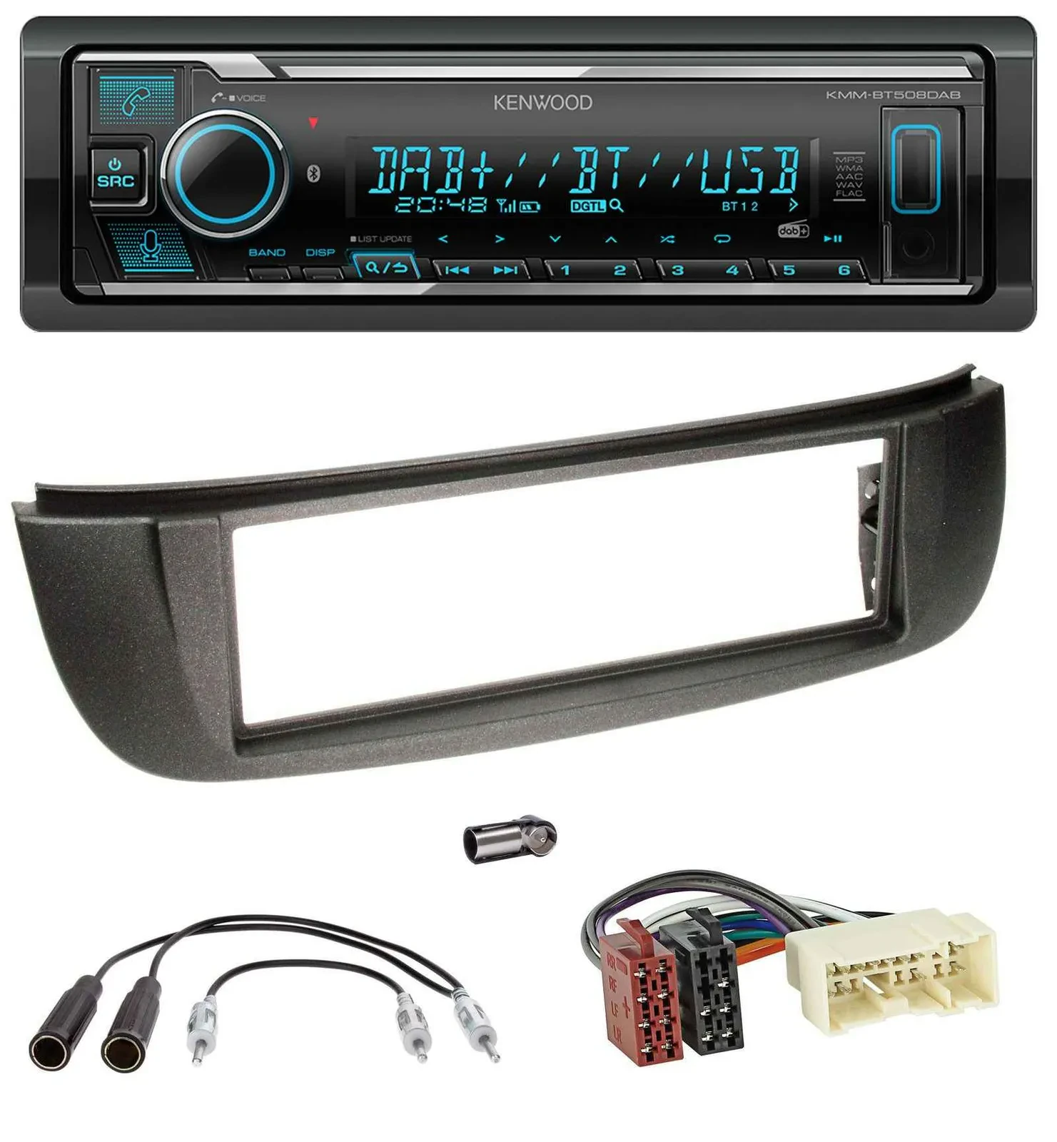 Kenwood Bluetooth MP3 DAB USB Autoradio für Nissan Almera Tino (2001-2004)