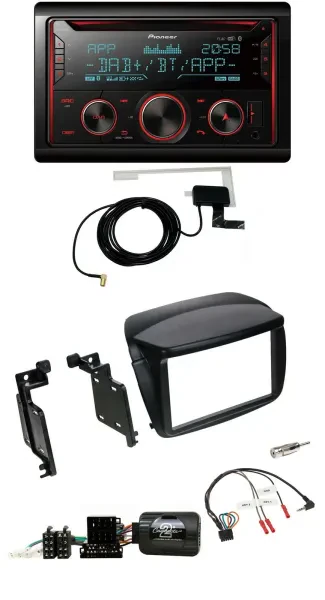 Pioneer 2DIN Lenkrad DAB USB CD Bluetooth Autoradio für Fiat Doblo ab 2010 Opel