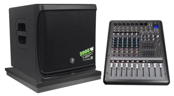 Mackie DLM12S 2000W 12" Powered Active DJ PA Subwoofer Sub+Mixer+Acoustic Riser