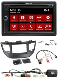 Blaupunkt Bluetooth DAB 2DIN USB DVD Lenkrad Autoradio für Hyundai Tucson 15-20