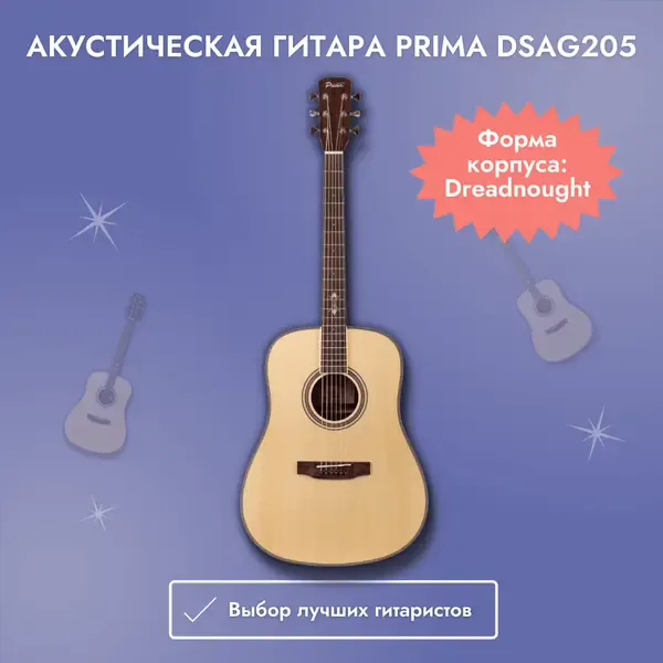 Акустическая гитара Prima DSAG205