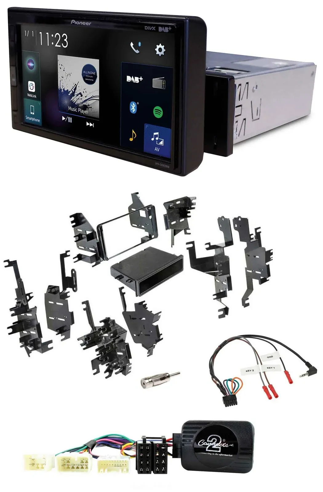 Автомагнитола Pioneer DAB, Bluetooth, USB для Toyota RAV4 (2001–2005)