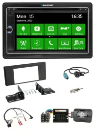Blaupunkt Bluetooth 2DIN Lenkrad DAB USB TMC Navigation für BMW X5 E53 2000-2006