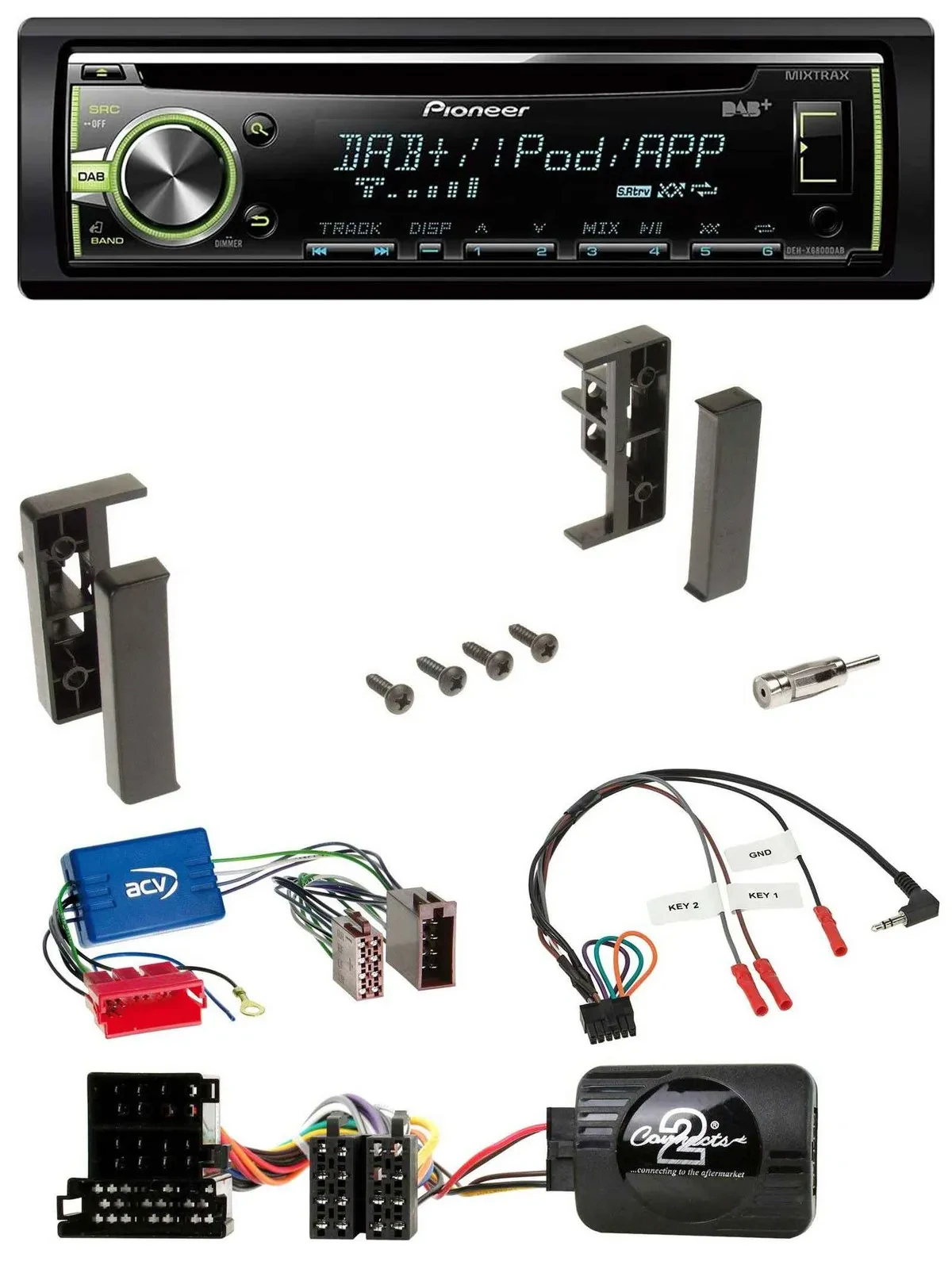 Pioneer DAB USB MP3 Lenkrad CD Autoradio für Audi A3 A4 A6 99-00 Aktivsystem