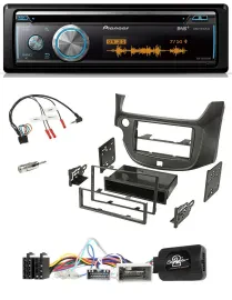Pioneer Lenkrad DAB USB CD Bluetooth Autoradio für Honda Jazz ab 2014 dunkelgrau