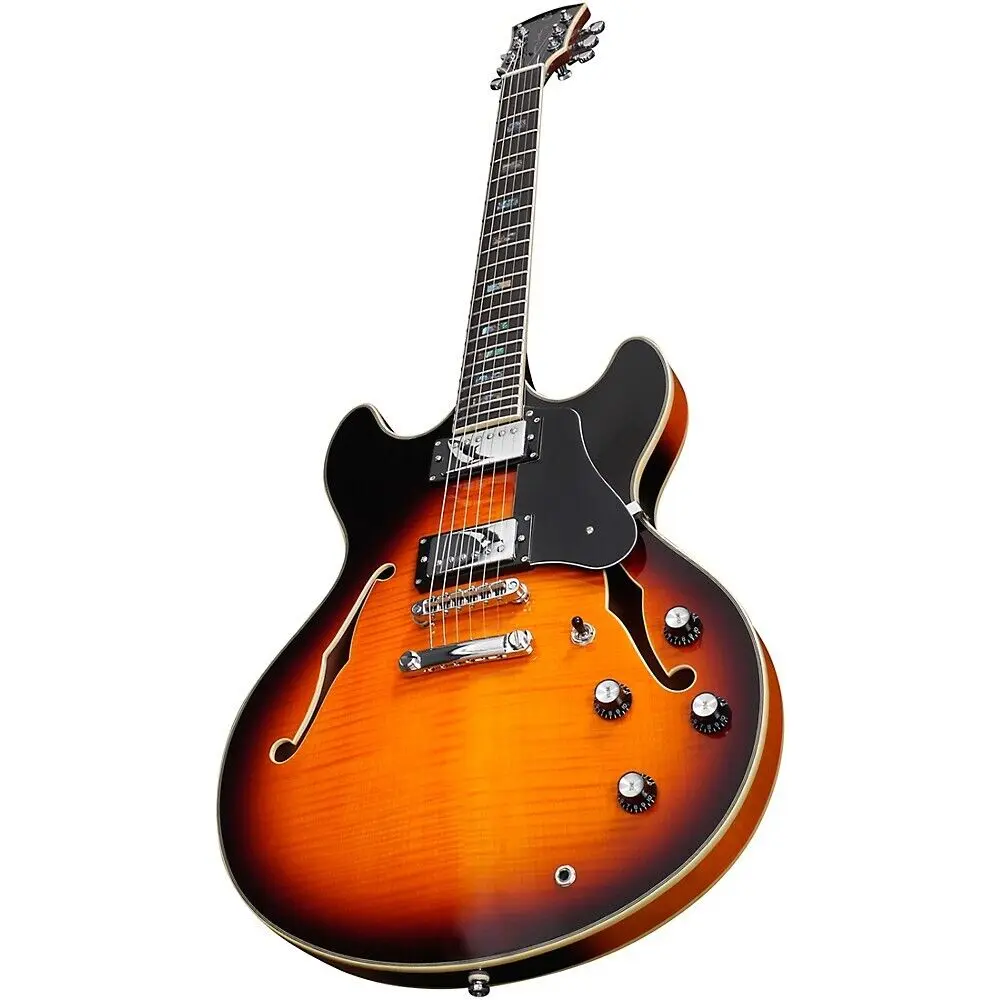 Электрогитара полуакустическая Sire Larry Carlton H7 Semi-Hollow Sunburst