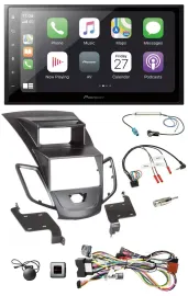 Pioneer Lenkrad Bluetooth DAB 2DIN USB Autoradio für Ford Fiesta Display 2008-10
