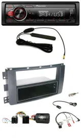 Pioneer MP3 DAB 1DIN Lenkrad USB Autoradio für Smart ForFour 2004-2006 schwarz