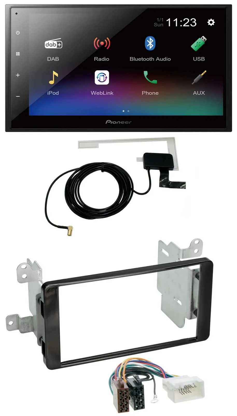 Pioneer DAB MP3 Bluetooth 2DIN USB Autoradio für Mitsubishi Outlander ab 2012